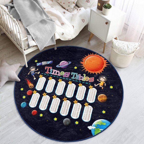 Črna otroška preproga ø 80 cm Comfort – Mila Home-image-1