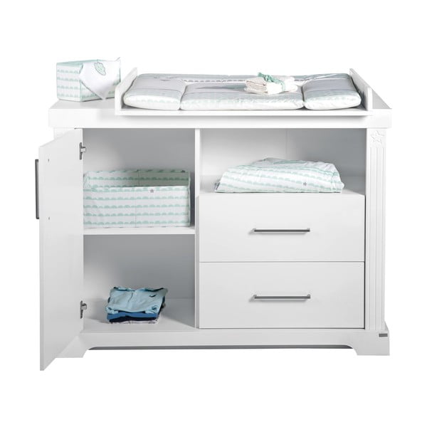 Bela nizka otroška komoda s previjalnim pultom 120x98 cm Maxi – Roba-image-2