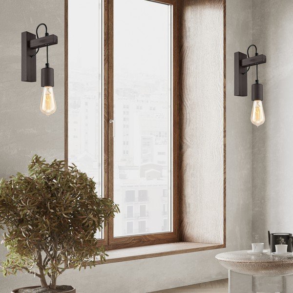 Črna stenska svetilka Leon – LAMKUR-image-3