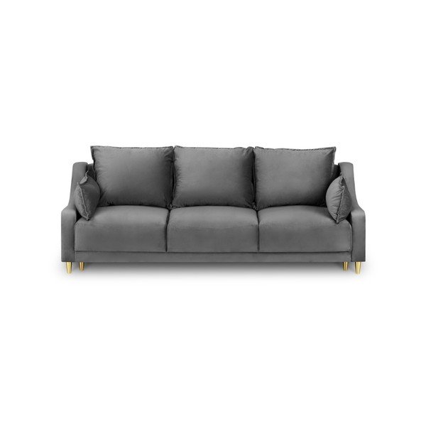 Svetlo siva raztegljiva sedežna garnitura s prostorom za shranjevanje Mazzini Sofas Pansy, 215 cm-image-2