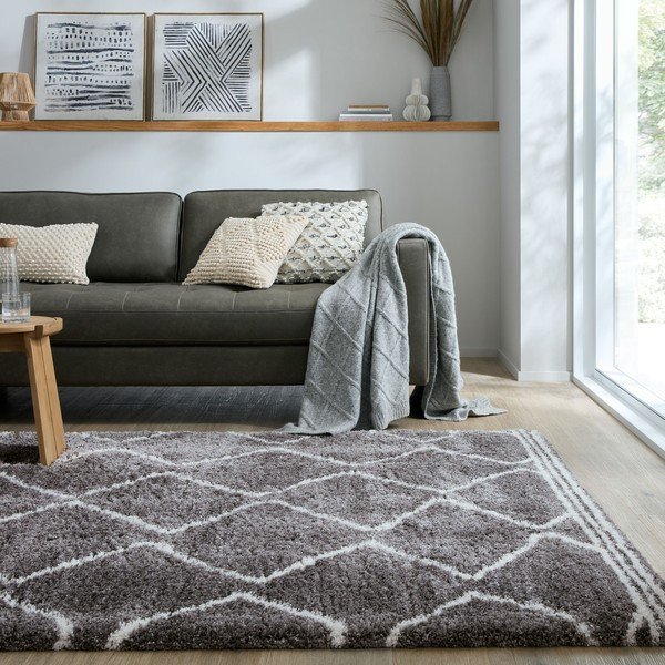 Siva preproga 200x290 cm Riad Berber – Flair Rugs-image-1
