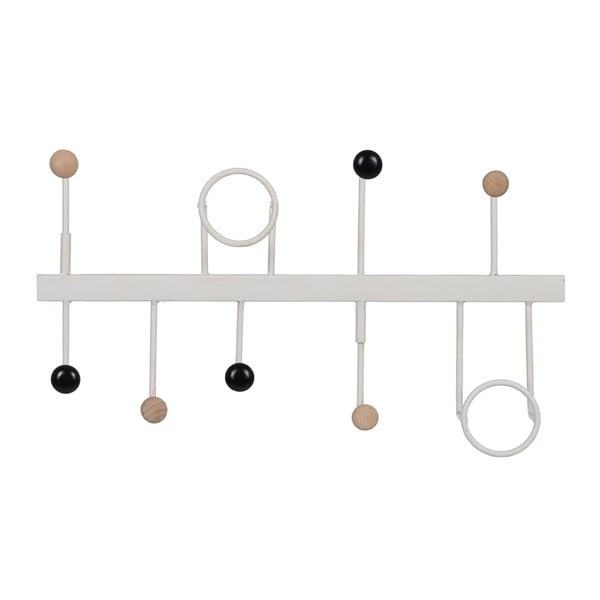 Bel kovinski stenski obešalnik – Ixia