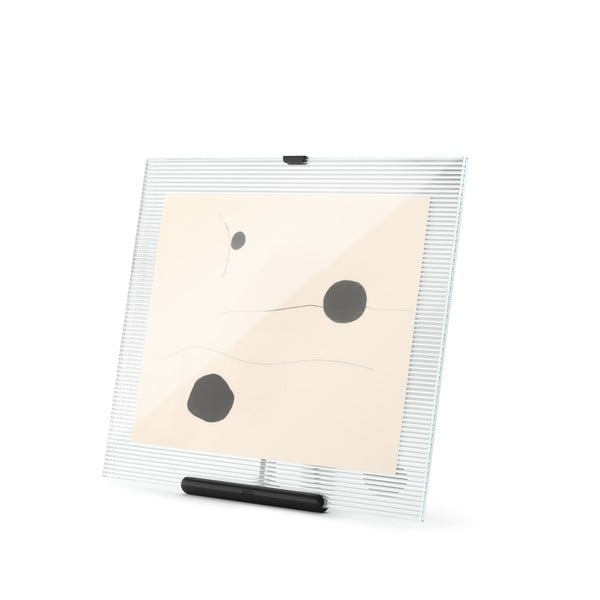 Črn steklen stoječ okvir 26x30,5 cm Flute – Umbra-image-2