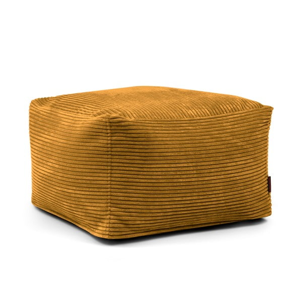 Gorčično rumena vreča za sedenje iz rebrastega žameta Softbox MooG – SLOWDOWN