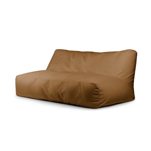 Rjava vreča za sedenje iz tkanine bouclé Sofa Tube 190 – SLOWDOWN