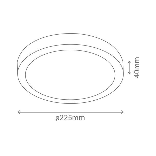 Siva okrogla stropna svetilka SULION, ø 22,5 cm-image-3