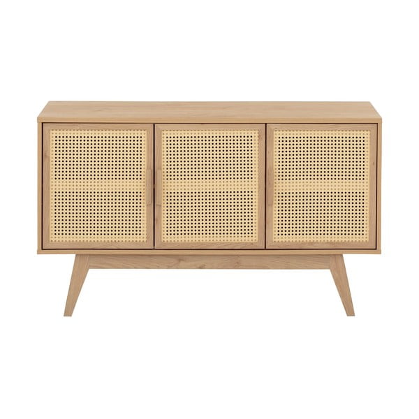 Nizka komoda v hrastovem dekorju 128x75 cm Bridget – Støraa