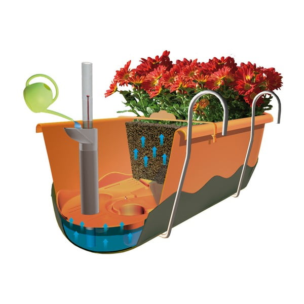 Zelen amozalivalni cvetlični lonček Plastia Mareta, dolžina 80 cm-image-3