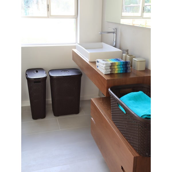 Rjav koš za perilo Curver Style, 45 l-image-3
