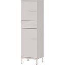 Kremno bela visoka/ozka kopalniška omarica v mat dekorju 34x123 cm Laurino – Germania