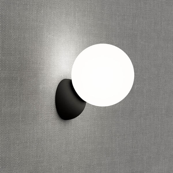 Črna stenska svetilka SULION Volga, ø 12 cm-image-2
