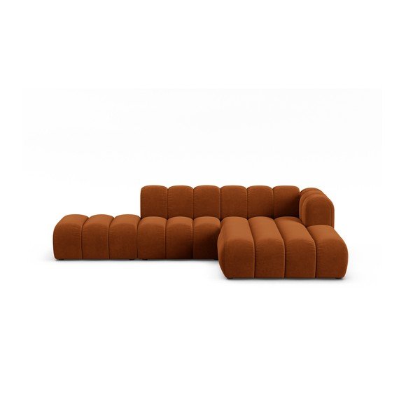 Oranžna kotna sedežna garnitura (desni kot) Lupine – Micadoni Home