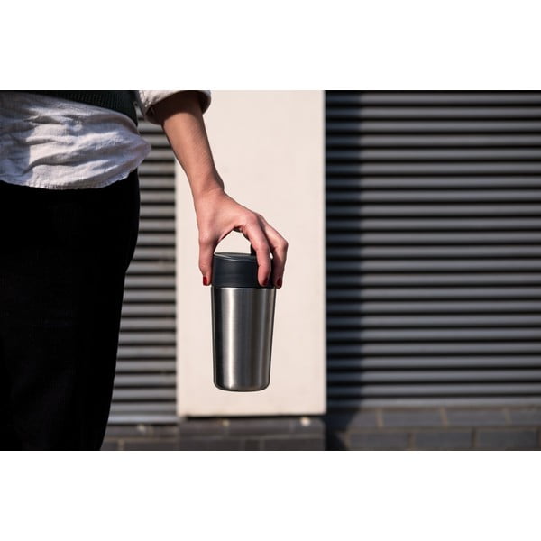 Temno moder/srebrn lonček to go 450 ml Sipp – Joseph Joseph-image-1