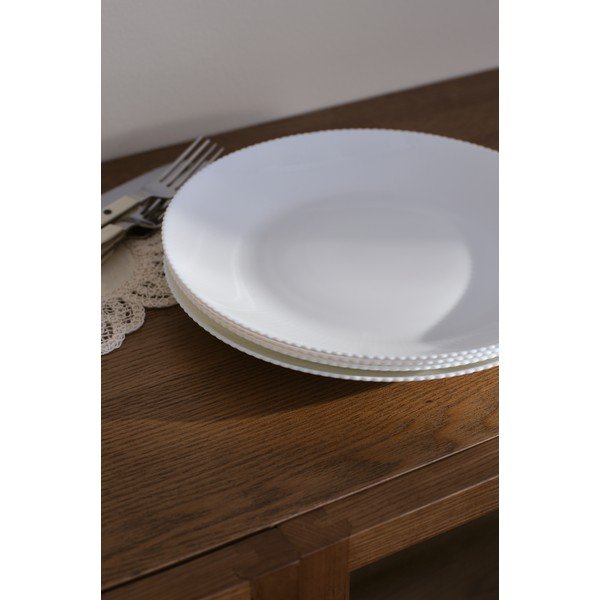 Beli stekleni krožniki v kompletu 4 ks ø 25 cm Alessia – Jotex-image-1