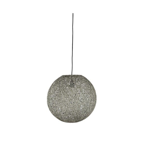 Siva viseča svetilka LABEL51 Twist, ⌀ 45 cm