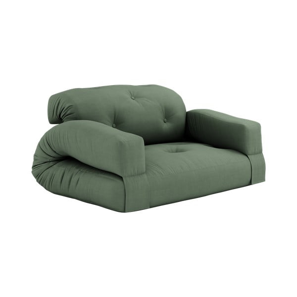 Zelena raztegljiva sedežna garnitura 140 cm Hippo - Karup Design