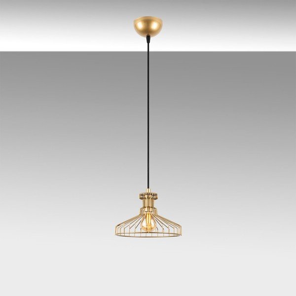 Viseča svetilka v zlati barvi s kovinskim senčnikom ø 23 cm Events – Opviq lights-image-3