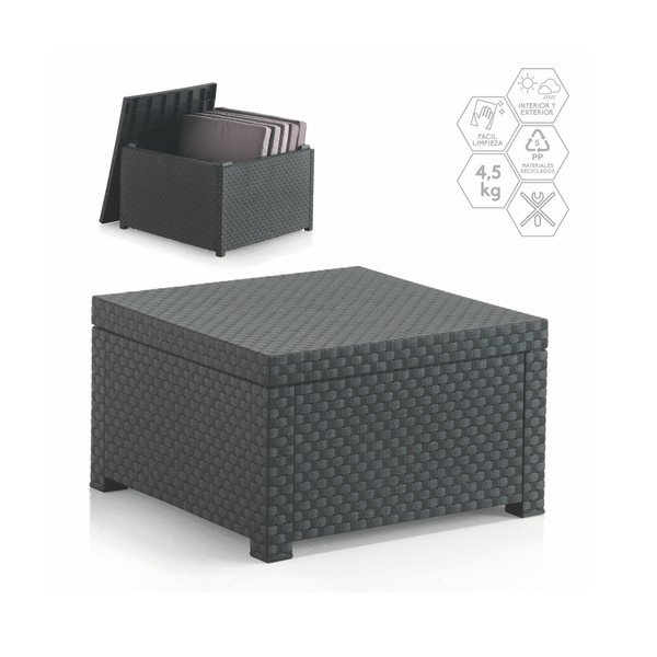 Vrtna mizica iz umetnega ratana 56x56 cm – Juinsa-image-2