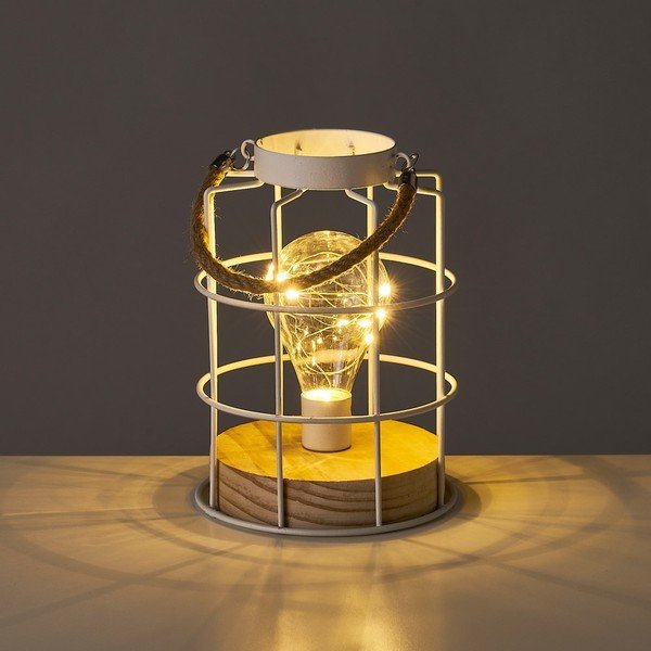Bela namizna svetilka (višina 20,5 cm) – Casa Selección-image-1