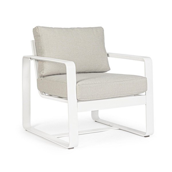 Bel kovinski vrtni fotelj Merrigan   – Bizzotto