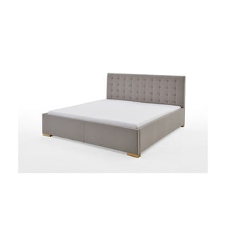 Sivo-rjava oblazinjena zakonska postelja 180x200 cm Malia - Meise Möbel