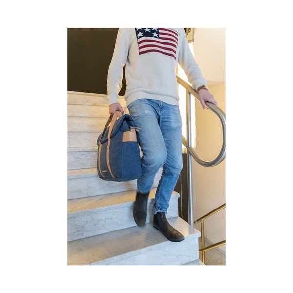 Modra platnena torba za prenosni računalnik 15,6'' XD Design Collection, 16 l-image-4