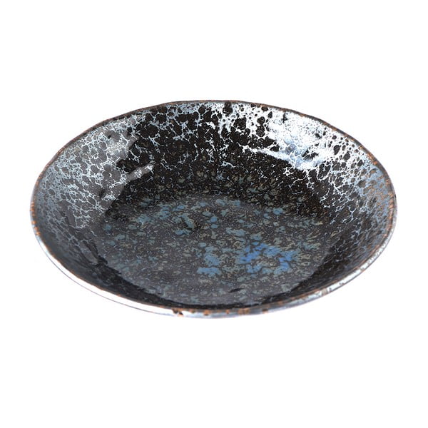 Črno-siv keramični globoki krožnik MIJ Pearl, 900 ml
