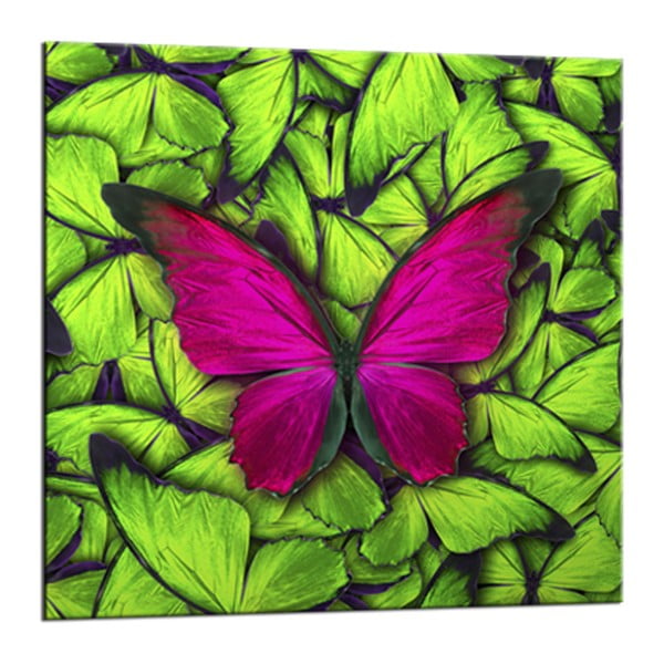 Slika Styler Glasspik Green Butterfly, 20 x 20 cm