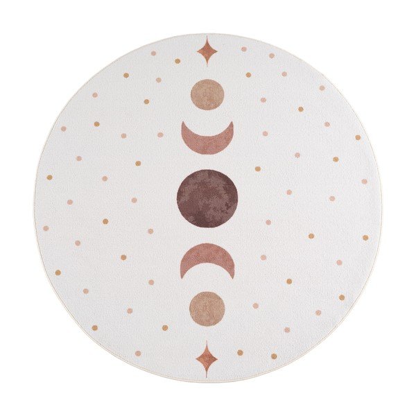 Kremno bela pralna otroška preproga ø120 cm Coco 1136 – Ayyildiz Carpets