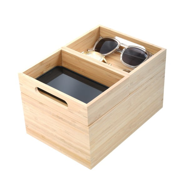 Bambusov kopalniški organizator za kozmetiko v naravni barvi Isalys – MSV-image-1