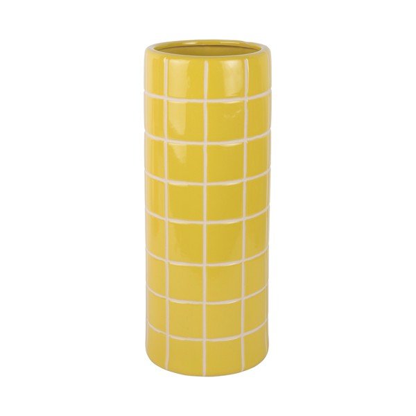 Rumena keramična vaza (višina 40 cm) Retro Tiles – PT LIVING