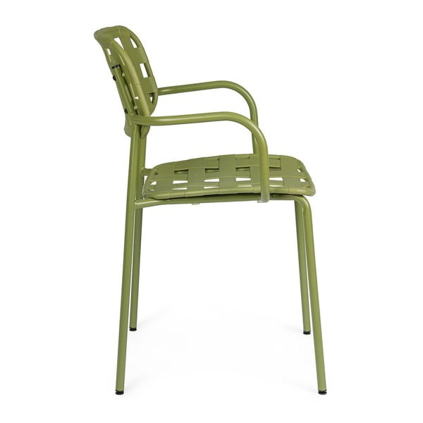 Zeleni kovinski vrtni stoli v kompletu 4 ks Clover   – Bizzotto-image-2