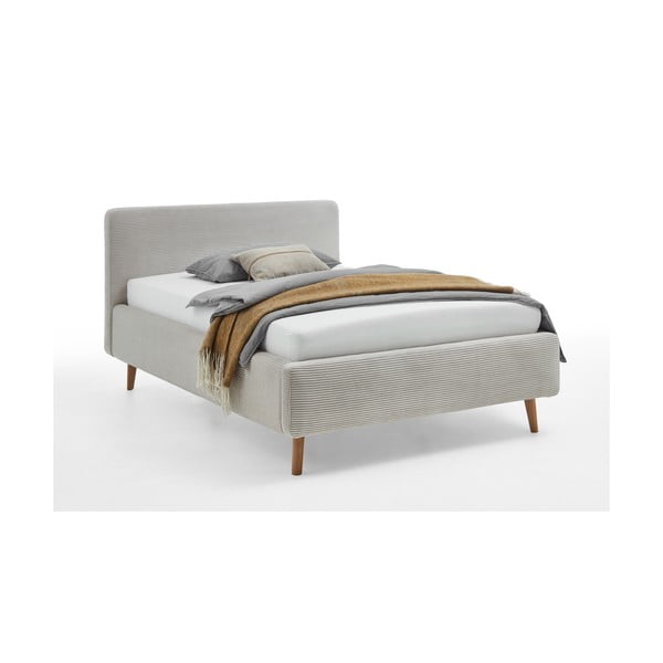 Bež oblazinjena postelja brez letvenega dna 120x200 cm Mattis – Meise Möbel-image-2