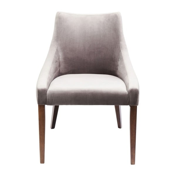 Siv fotelj z nogami iz bukovega lesa Kare Design Mode