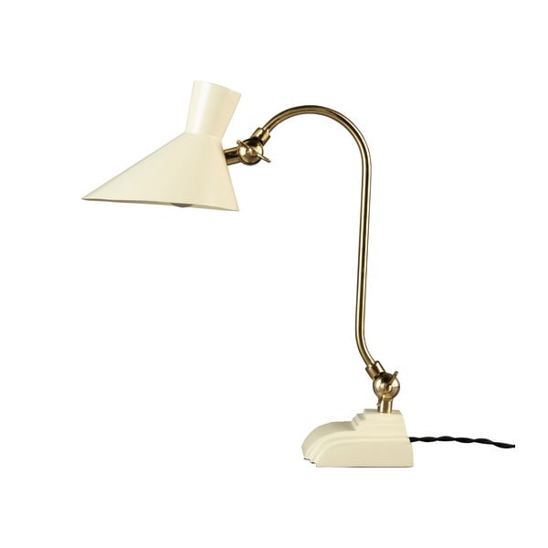 Namizna svetilka s kovinskim senčilom v kremni in naravni barvi (višina 45 cm) Gaia – Dutchbone