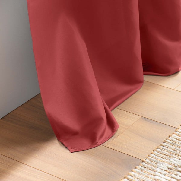 Rdeča zavesa iz mikrovlaken 140x260 cm Absolu – douceur d'intérieur-image-3