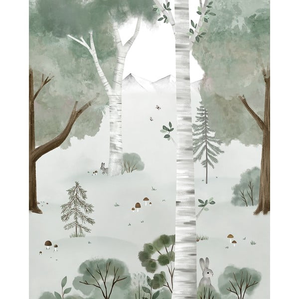 Otroška tapeta 200 cm x 248 cm Birch Forest – Lilipinso