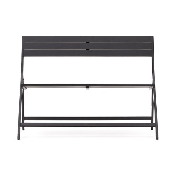 Črna kovinska vrtna klop Torreta – Kave Home-image-2