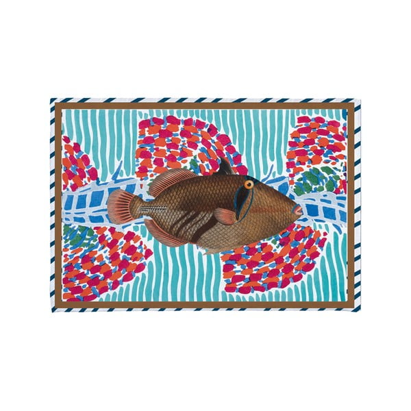 Turkizna kopalniška preproga 40x60 cm Tufted Fish – Really Nice Things