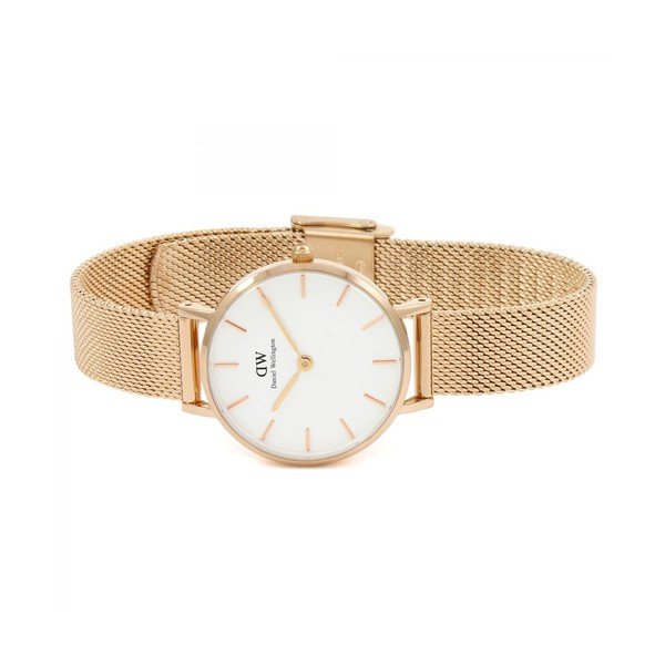 Ženska ura v rožnato zlati barvi z belo številčnico Daniel Wellington Petite Mel, ⌀ 28 mm-image-1