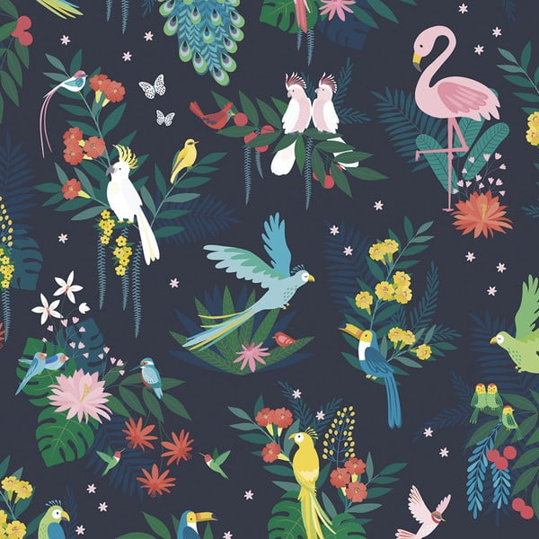 Otroška tapeta 10 m x 50 cm Birds Carnival – Lilipinso