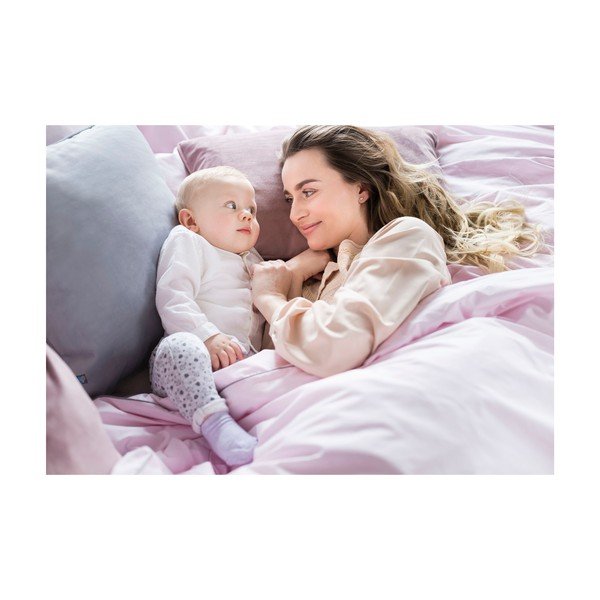 Rožnata prevleka za odejo za zakonsko posteljo/podaljšana iz egiptovskega bombaža 200x220 cm Peonia – WeLoveBeds-image-2