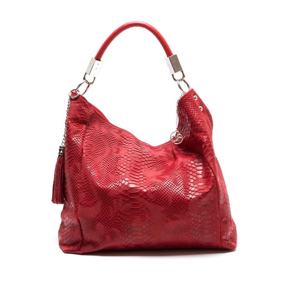 Rdeča usnjena torbica Isabella Rhea Rosa