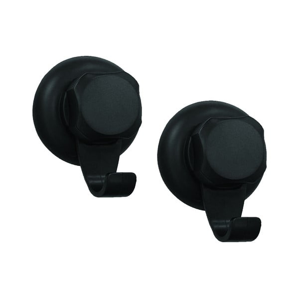 Črni jekleni obešalniki v kompletu 2 ks z namestitvijo brez vrtanja Bestlock – Compactor-image-4