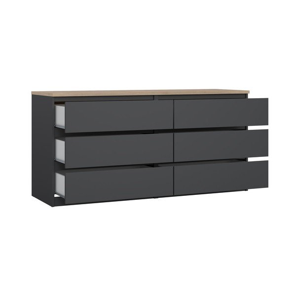 Temno siva komoda 154x76x50 cm Naia – Tvilum-image-3