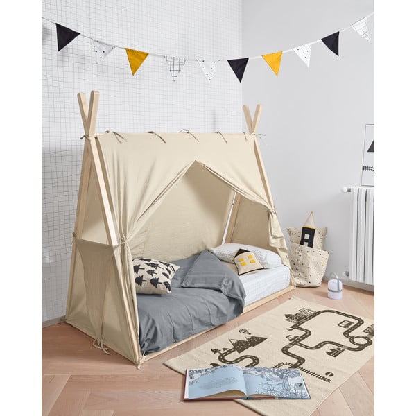 Otroška postelja v naravni barvi 70x140 cm Maralis Teepee – Kave Home-image-3