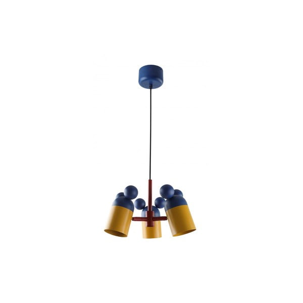 Modra otroška svetilka s kovinskim senčilom ø 30 cm Mouse II – GTV