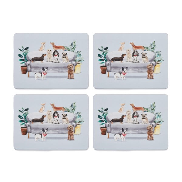 Pogrinjek iz plute 4 kos 21,5x29 cm Curious Dogs - Cooksmart ®-image-2