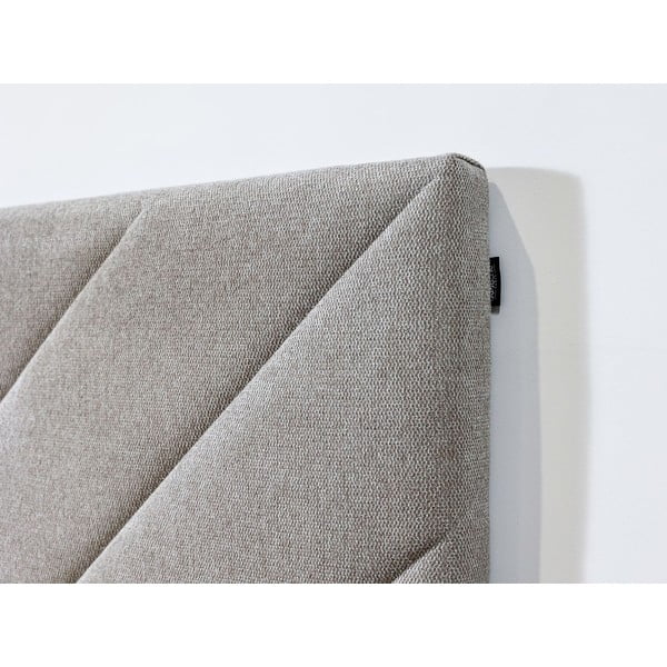 Bež oblazinjena zakonska postelja z letvenim dnom 160x200 cm Romane – Bobochic Paris-image-3