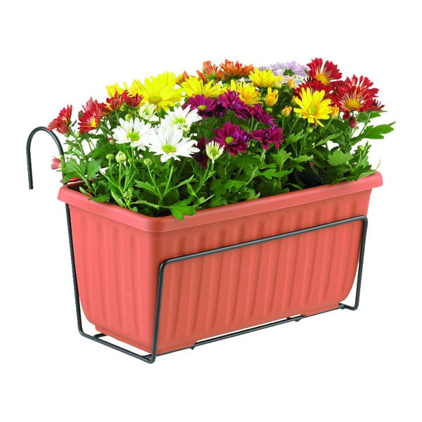 Črn kovinsko držalo za cvetlična korita Plastia Siestino-image-2